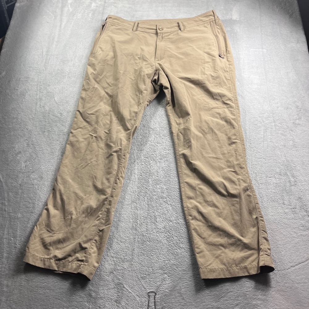 Clothing Arts P^cubed Pick-Pocket Proof Travel Pants Mens 36x32 Tan Khaki Nylon